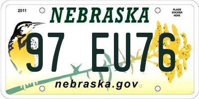 NE license plate 97EU76