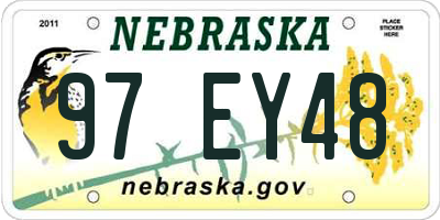 NE license plate 97EY48
