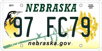 NE license plate 97FC79