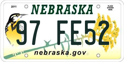 NE license plate 97FE52
