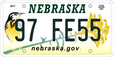 NE license plate 97FE55