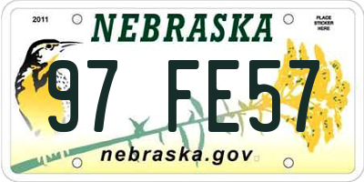 NE license plate 97FE57