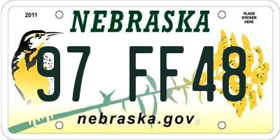 NE license plate 97FF48