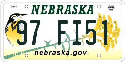 NE license plate 97FI51