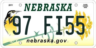 NE license plate 97FI55