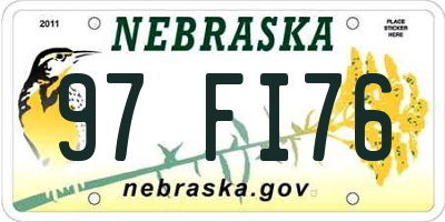 NE license plate 97FI76