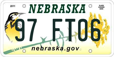 NE license plate 97FT06