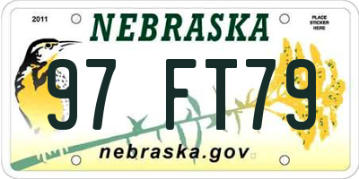 NE license plate 97FT79