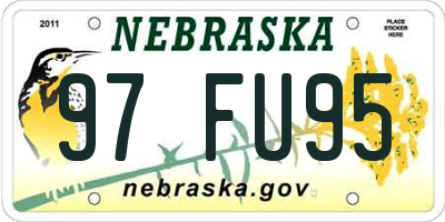 NE license plate 97FU95