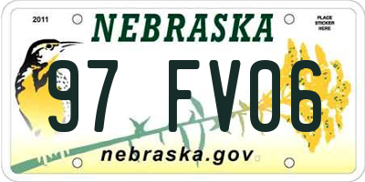 NE license plate 97FV06