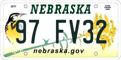 NE license plate 97FV32
