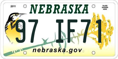 NE license plate 97IF71