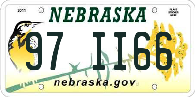 NE license plate 97II66