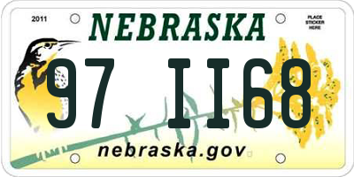 NE license plate 97II68