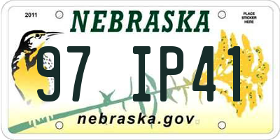 NE license plate 97IP41