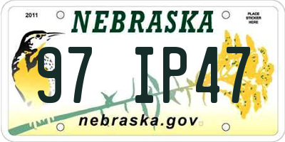 NE license plate 97IP47