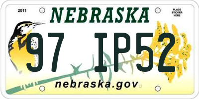 NE license plate 97IP52