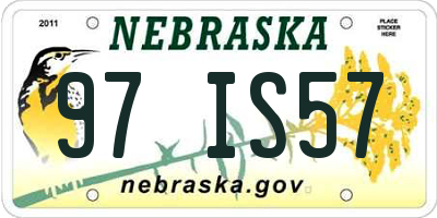 NE license plate 97IS57