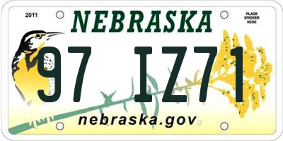 NE license plate 97IZ71