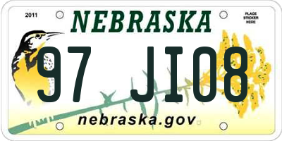 NE license plate 97JI08