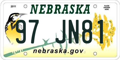 NE license plate 97JN81