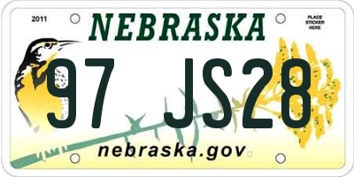 NE license plate 97JS28