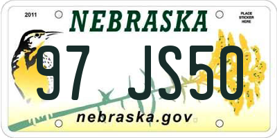 NE license plate 97JS50