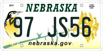 NE license plate 97JS56