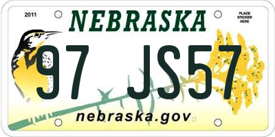 NE license plate 97JS57