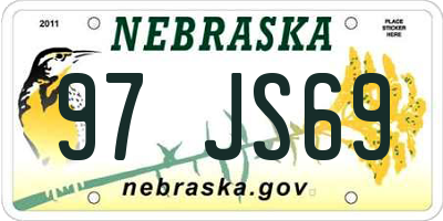 NE license plate 97JS69