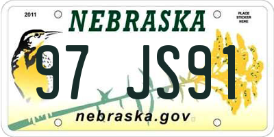 NE license plate 97JS91