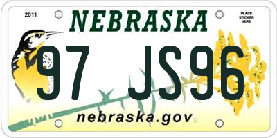 NE license plate 97JS96