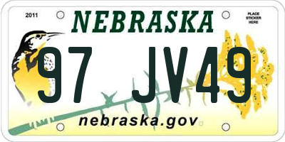 NE license plate 97JV49