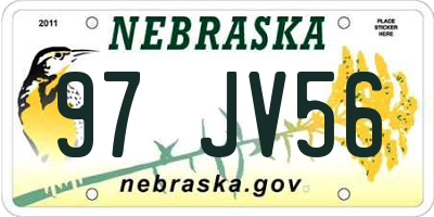 NE license plate 97JV56