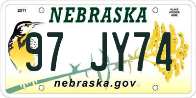 NE license plate 97JY74