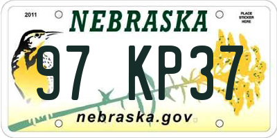 NE license plate 97KP37