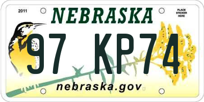 NE license plate 97KP74
