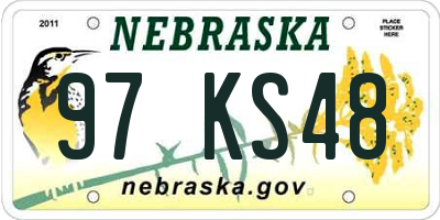 NE license plate 97KS48