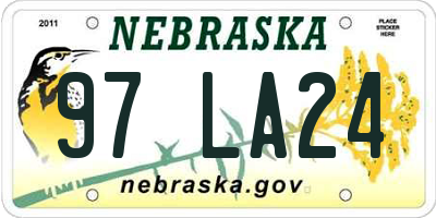 NE license plate 97LA24