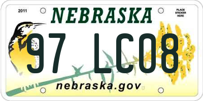 NE license plate 97LC08