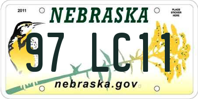 NE license plate 97LC11