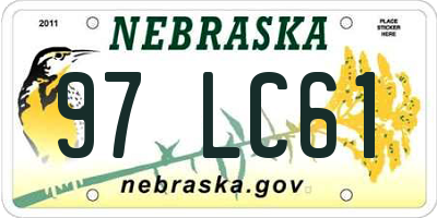 NE license plate 97LC61