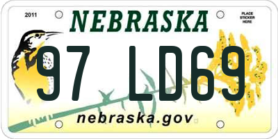 NE license plate 97LD69