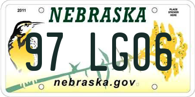 NE license plate 97LG06