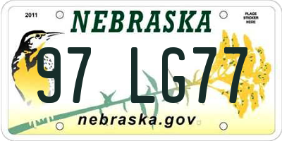 NE license plate 97LG77