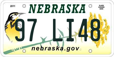 NE license plate 97LI48