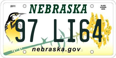 NE license plate 97LI64