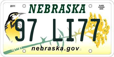 NE license plate 97LI77