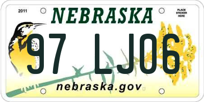 NE license plate 97LJ06
