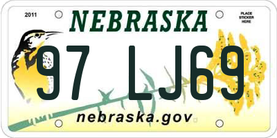 NE license plate 97LJ69